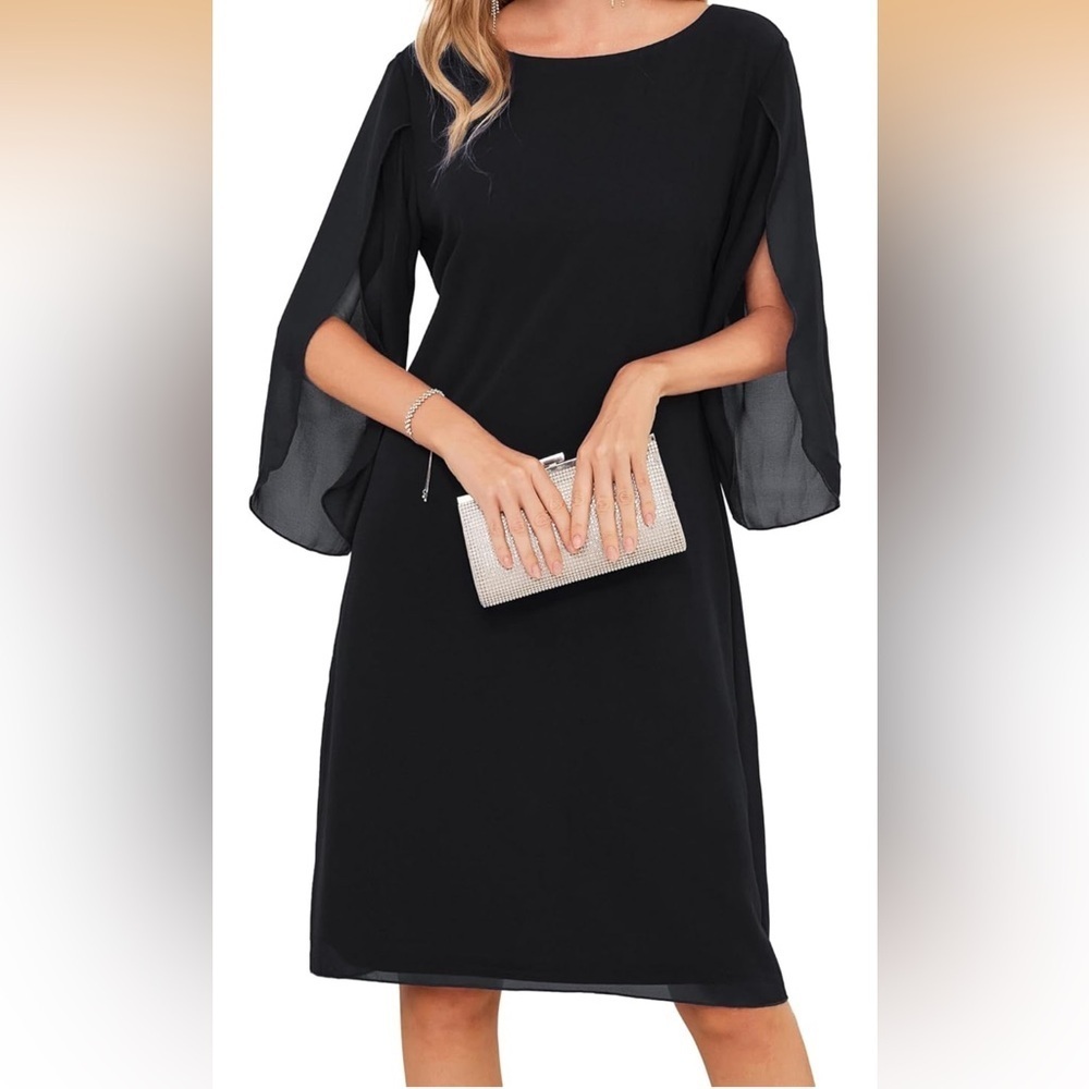 GRACE KARIN Formal Bridesmaid Dress
3/4 Sleeve Casual Chiffon Dress 20 712/2